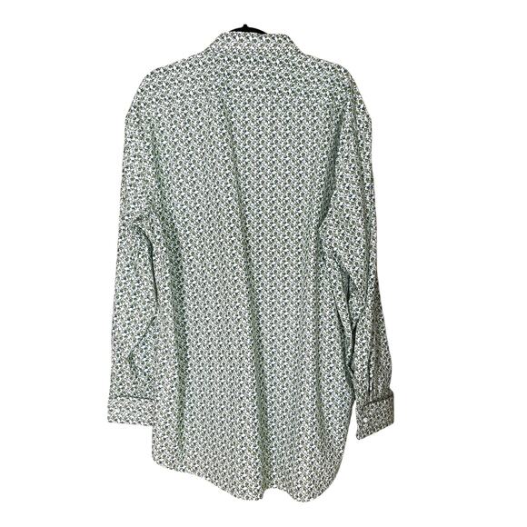 Stacy Adams Mens 17.5 Regular Fit Long Sleeve Button Down Shirt Green 34/35 - Picture 3 of 11